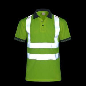 Safety Clothing Reflective High Visibility Workwear tshirt Short Sleeve Fluorescent Yellow Working Tops Tee Quick Drying
