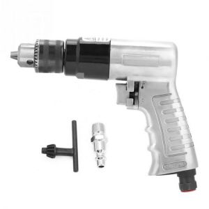 3/8" 1700rpm High-speed Pneumatic Drill Reversible Rotation Air Drill Tool for Hole Drilling AD-102 Aluminum Drill Access