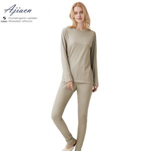 New Arrivals electromagnetic radiation protective long underwear set EMF shielding silver fiber close-fitting long underwear