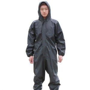 Working Coveralls Waterproof Hooded Raincoat Overalls Anti-oily Dust-proof Paint Spray clothing Hood Protective Work clothes