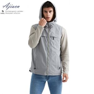 New Arrivals Electromagnetic radiation protective hooded zipper vest 5g communication new energy vehicles EMF shielding clothing
