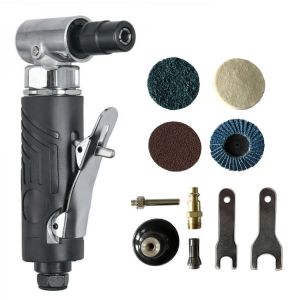 1/4 inch Air Angle Die Grinder 90 Degree Pneumatic Grinding Machine Cut Off Polisher Mill Engraving Tools Set With Spanner Wre