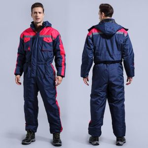 Winter Coveralls Thick Warm Cotton Padded Overalls Antifreeze Cold Outdoors Work Clothing Thermal Protection Uniforms