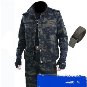 Coveralls for Worker Wear Repairman Clothing Military Uniform Tactical Camouflage Suits Jacket Cargo Pants Mens Work Clothes Set
