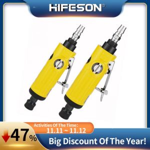HIFESON Toolbox 1/4" Pneumatic Die Grinder Air Die Grinder Grinding Mill Engraving Tool Polishing Machine for Pneumatic Tools