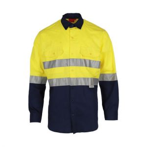FRECOTEX HI-VISIBILITY Anti-UV Construction/Mining OutdoorWork Shirt With Reflective Tapes