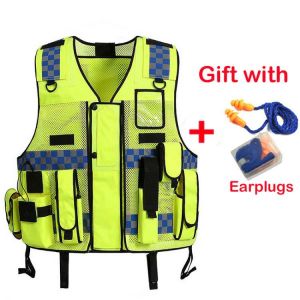 2021 NEW Yellow Tactic Security Patrol Vest Hi Viz Industry Door Staff Workwear Safety Clothing High Visibility Night Reflective