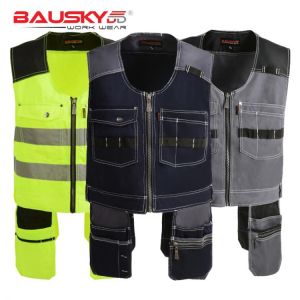 Bauskydd Mens Tool pockets vest  Craftsman carpener mechanic  Work Vest workwear outdoor vest tool vest free shipping