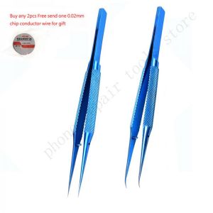 Titanium alloy tweezers professional maintenance tool 0.15mm edge precision fingerprint tweezers Apple main board copper wire