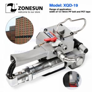 ZONESUN AQD-19/25 Pneumatic Strapping Machine With Friction Welding For 13-19MM PP/PET/Poly Strap Bander packing machine