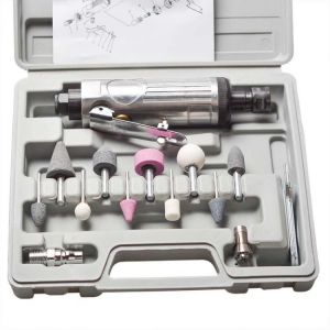 16Pcs/Set 1/4 Inch Car Air Compressor 90psi Grinder Machine Tirel Rotary Stone Tool Kit High-speed Polishing Pneumatic Tools