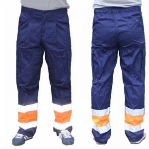 Men Work Pants Reflective Night Work Safety Warning Pants With Pockets Spray Maintenance Engineering Wear-resistant Breathable