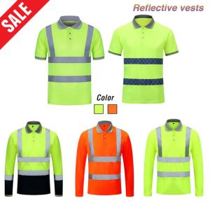 Quick Dry Reflective Safety Vests High Visibility Workwear Traffic Road Clothing Outdoor Construction Protective Work Clothes