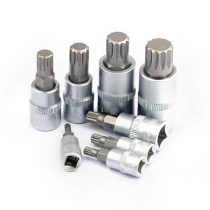 8 pcs 1/4" 3/8" 1/2" Torx Bit Socekt Set Adapter Allen Key Spline Bits Universal Head For Torque Spanner Ratchet So