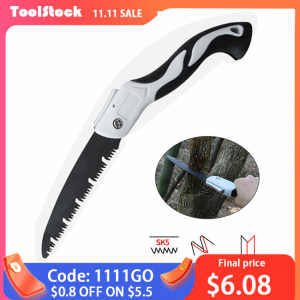 Folding Hand Saw SK5 Steel Blade Soft Rubber Handle Collapsible Sharp for Woodwork / Household Cutting Tools / DIY