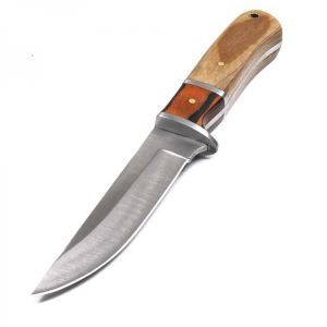 Large Size Fixed Blade Hunting Knife with Sheath Camping Small Straight Knives Outdoor Tactical Survival Knife Self-defense Tool