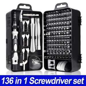 Multifunction Screwdriver Set 115 135 in 1 Professional Hex Torx PH2 Tips Magnetic Bits Screw Driver Mini Tool Case for Repair