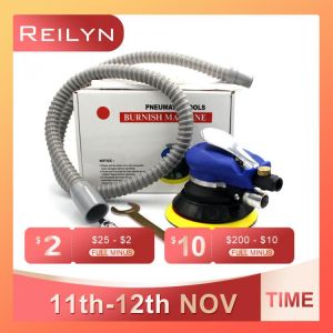 Freeshipping Pneumatic sander Air polisher sanding polishing machine 5inch with dust bag  Pneumatic sanding polisher