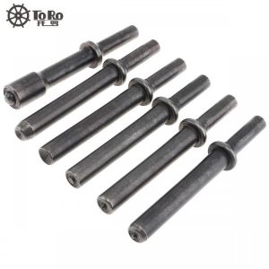 6pcs/set Hard 45# Steel Solid Air Rivet Gun Impact Head Pneumatic Tool Accessories for Drilling Rusting Removal