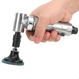 1/4in Air Die Grinder  Pneumatic Polisher 90 degree Bend Angle Grinder Angle Pneumatic Grinding Polishing Tool with Emery Disk