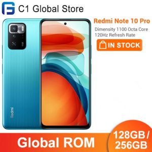 Global ROM Xiaomi Redmi Note 10 Pro 128GB/256GB Dimensity 1100 Octa Core 120Hz Display 64MP Camera 5000mAh Battery Smartphone