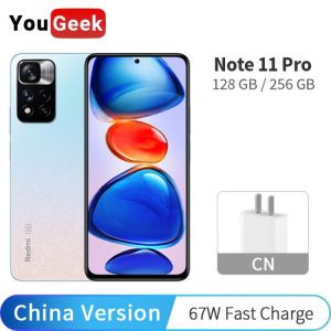 Chinese Version Xiaomi Redmi Note 11 Pro 128/256GB 5160mAh 67W Fast Charging AMOLED Screen 108MP Camera Dimensity 920 Smartphone