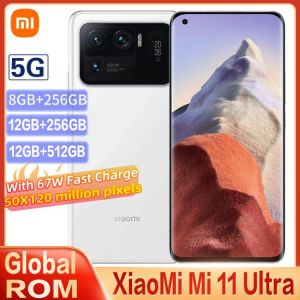 all in one place טלפונים סלולרים Global ROM Xiaomi Mi 11 Ultra 5G Version 12GB 256GB/512GB Smartphone Snapdragon 888 50MP Camera 2K AMOLED Screen 67W 5000mAh NFC