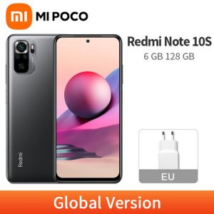 all in one place טלפונים סלולרים Global Version Xiaomi Redmi Note 10S 6GB 128GB Mobile Phone 10 S Helio G95 64MP Quad Camera AMOLED DotDisplay 5000mAh 33W Charge