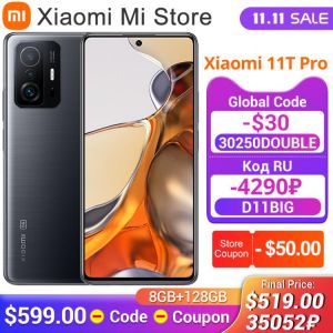 In Stock Global Version Xiaomi 11T Pro Mobile Phone 8GB RAM 128GB ROM Snapdragon 888 Octa Core 120W HyperCharge 108MP Camera