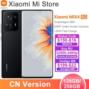 all in one place טלפונים סלולרים Original Xiaomi Mix 4 5G Smartphone Snapdragon 888 Plus 120W Fast Charge 20MP Under Screen Camera 120Hz Full Screen Display