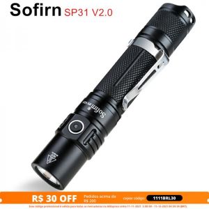 Sofirn SP31 V2.0 Powerful Tactical LED Flashlight 18650 Cree XPL HI 1200lm Torch Light Lamp with Dual Switch Power Indicator ATR