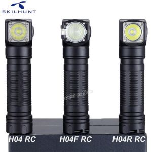 Skilhunt H04 H04R H04F RC 1200 lumen Two Customized UI USB Magnetic Rechargeable LED flashlight Hunting Camping + Headband