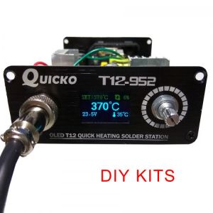 T12 STC-OLED soldering Station iron DIY parts kits T12-952 Digital Temperature Controller Soldering iron with Metal case