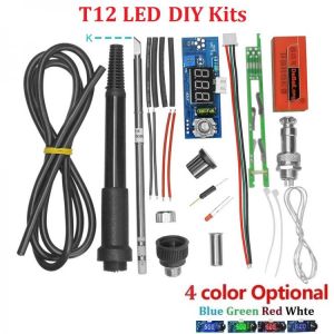 Electric Unit Digital Soldering Iron Station Temperature Controller Kits for HAKKO T12 Handle DIY kits w/ LED vibration switch
