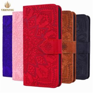 Mandala Pattern Flip Case For iPhone 13 12 Mini 11 Pro XR XS Max X 6 6S 7 8 Plus 5S SE 2020 Leather Card Slot Stand Wallet Cover