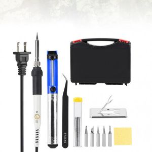 60W Temperature Adjustable Welding Soldering Iron Tool Kit With US Plug