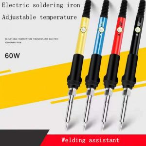 60W electric soldering iron kit set temperature adjustable 220V welding tool ceramic heater welding skills rework
