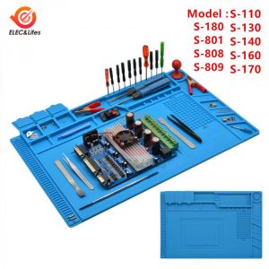 Silicone Heat Insulation Working Mat Heat-resistant BGA Soldering Station Repair Insulator Pad Mobile Phone PCB Soldering Repair