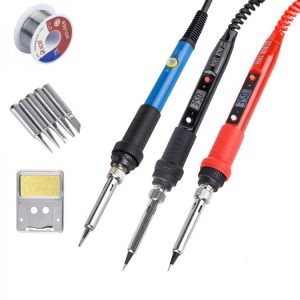Tin Soldering Iron Electric 80W Adjustable Temperature Welding Soldering Iron Stand Electric Tool for Home DIY Soldering Set