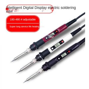 80W digital electric soldering iron kit set temperature adjustable 220V 110V welding tool ceramic heater welding skills rework