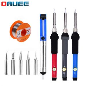 60W Electric Soldering Irons Temperature Adjustable Electric Iron Mini Handle Heat Pencil Soldering Iron Kit Soldering Tools