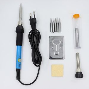 Thermostat electric soldering iron EU 220V searing iron tip tin wire mini soldering iron soldering stand US 110V soldering tool