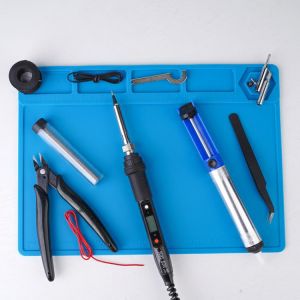 JCD ESD Heat Insulation Soldering Working Mat Silicone insulation pad High temperature resistance welder Working Mat have magnet