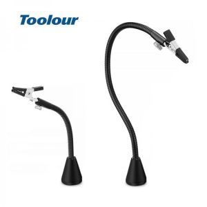 Toolour Magnetic PCB Board Fixed Clip Flexible Arm Soldering Third Hand with Magnetic Base Alligator Clip Welding Auxiliary Tool