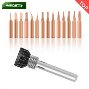 15 Pcs Soldering Iron Tips Pure Copper Solder Iron Tip 900M Tip for Soldering Rework Station for 936, 937, 938, 969, 858