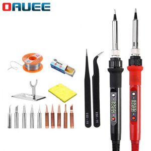 220V 80W LCD Electric Soldering Iron 110V Adjustable Temperature Solder Iron Rework Station Accessories 180 to 480 Celsius