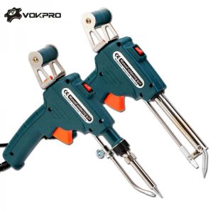 2 Style 60W Tin Soldering Iron Kit Automatic Send Tin Gun Electric Soldering Irons Solder Sucker Tweezers Wire Welding Tool