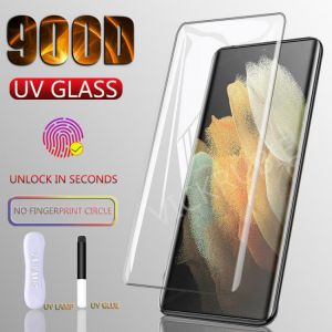 900D UV Tempered Glass For Samsung Galaxy Note 20 Ultra S21 Plus S10 S9 Screen Protector OnS20 Plus S10E S 9 8 10 Note 9 10 Film