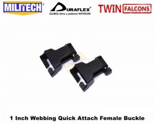 MILITECH TW 1 Pair 2 pieces of UTX-Duraflex Mojave Quick Attach Female Buckle For Tactical Vest 25mm 1" Inch Webbing One Two 