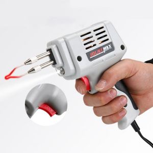 New 220V 100W EU Plug Electrical Soldering Iron Gun Hot Air Heat Gun Hand Welding Tool With Solder Wire Welding Repair Tools Kit